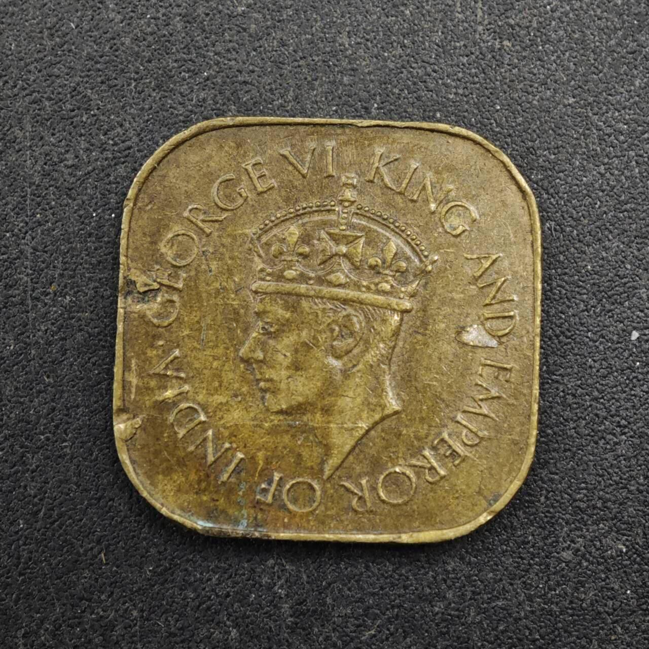 【淘币小摊】实时拍第八百四十三拍   散币场   满百包邮可预留二周 每周一统一发货   锡兰1942年乔治六世5分铜币