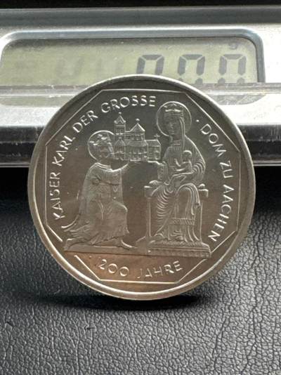 ❤️【币观天下】❤️ 第338期钱币拍卖- 2026.1.9周五晚上6点半场-长期征集拍品 - 德国2000年查理曼建造亚琛大教堂1200周年10马克银币15.5克