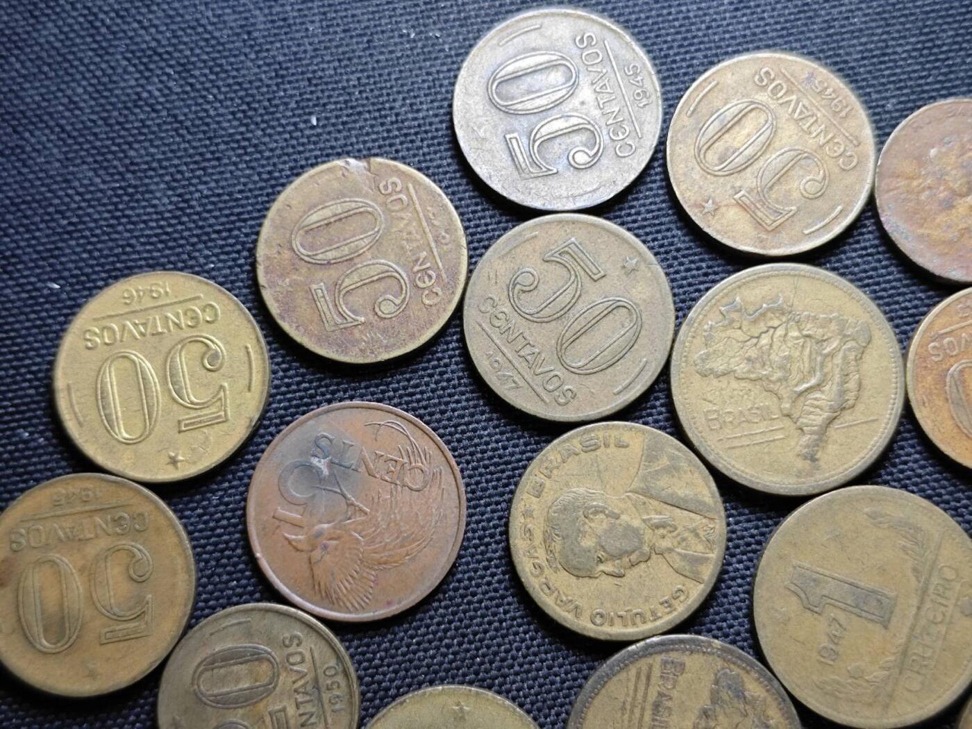 KK钱币收藏小铺  第387期  2月预留时间 周末发货  巴西一组22枚铜币