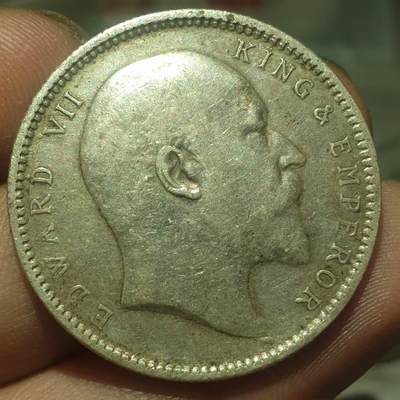 烟海杂币第14场 - 印度1907年1卢比银币