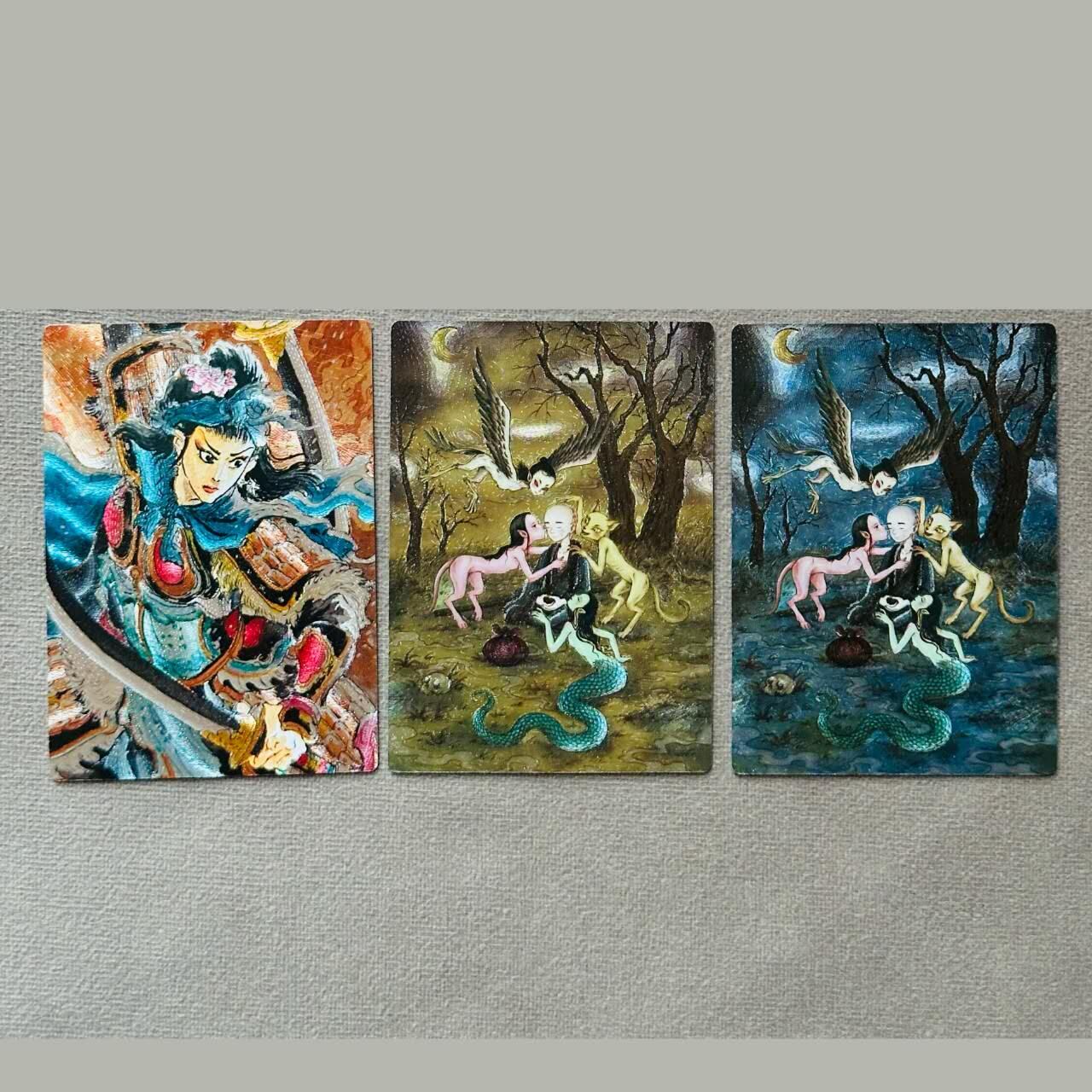 满200包邮！龙虎卡牌-七一场（满200元包邮，无佣金，每周六结拍，欢迎送拍） 粗闪3张 昆仑万象 刘伟画中仙&一泡青扈三娘