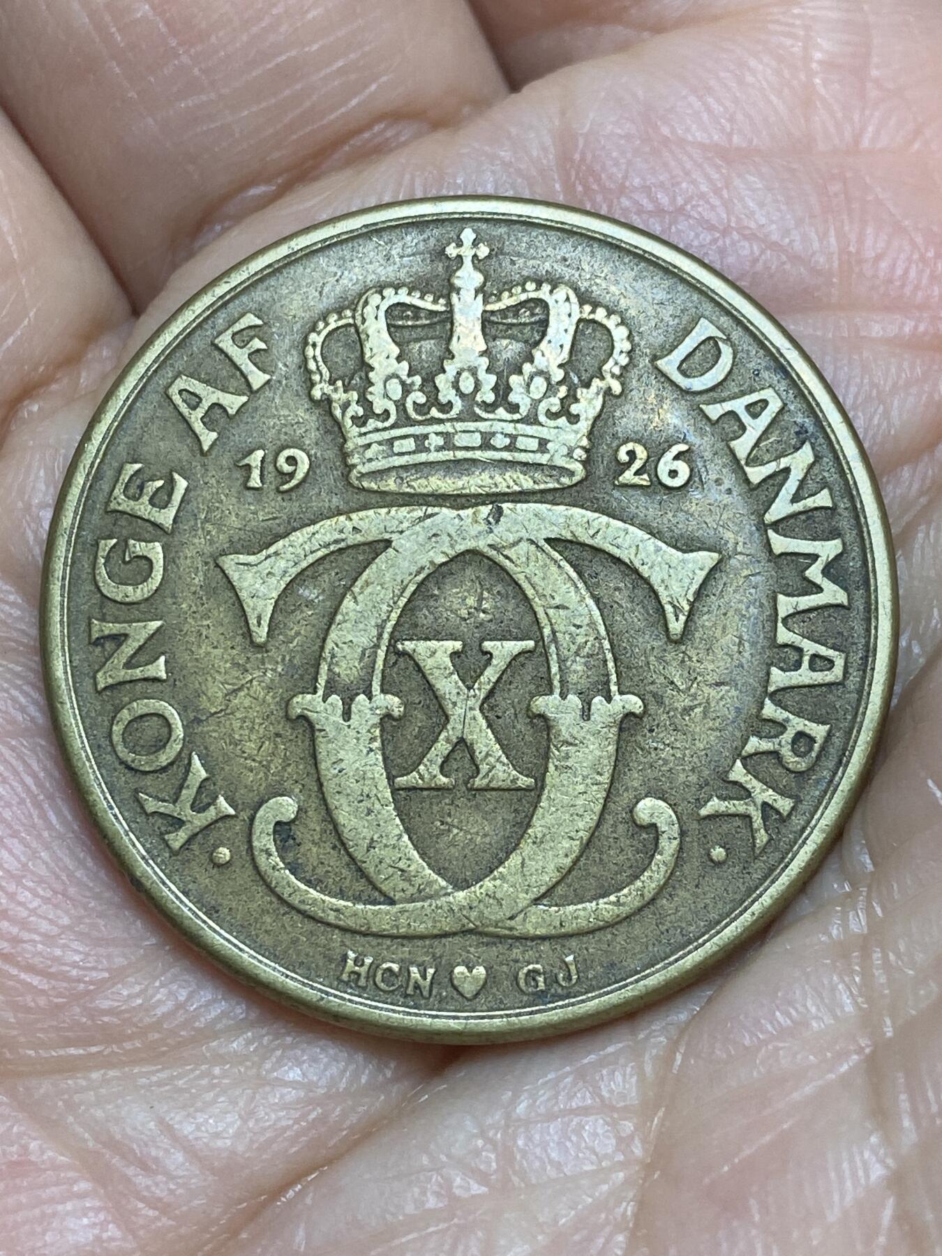 2026年第五场(总第一百七十四场）外国好品散币场(免佣金) 丹麦🇩🇰1926年2克朗(克里斯蒂安十世第二版，HCN; GJ版，关门年仅发行3年)