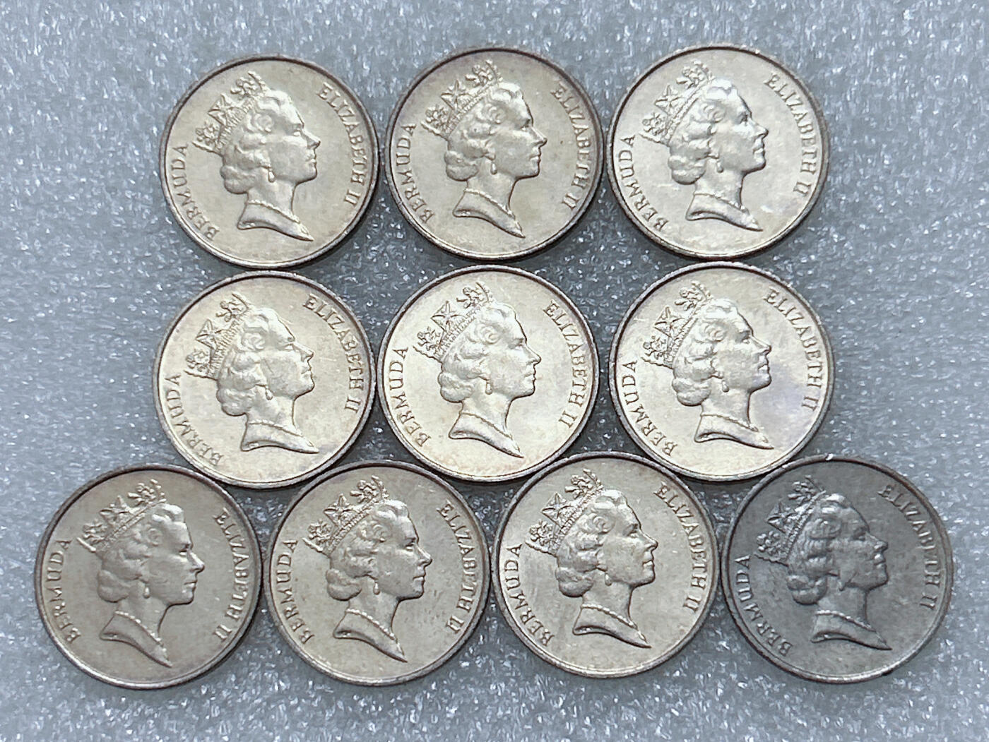 第一海外回流一元起拍收藏 散集专场  第288期 百慕大1986年5分硬币 10枚 原光品