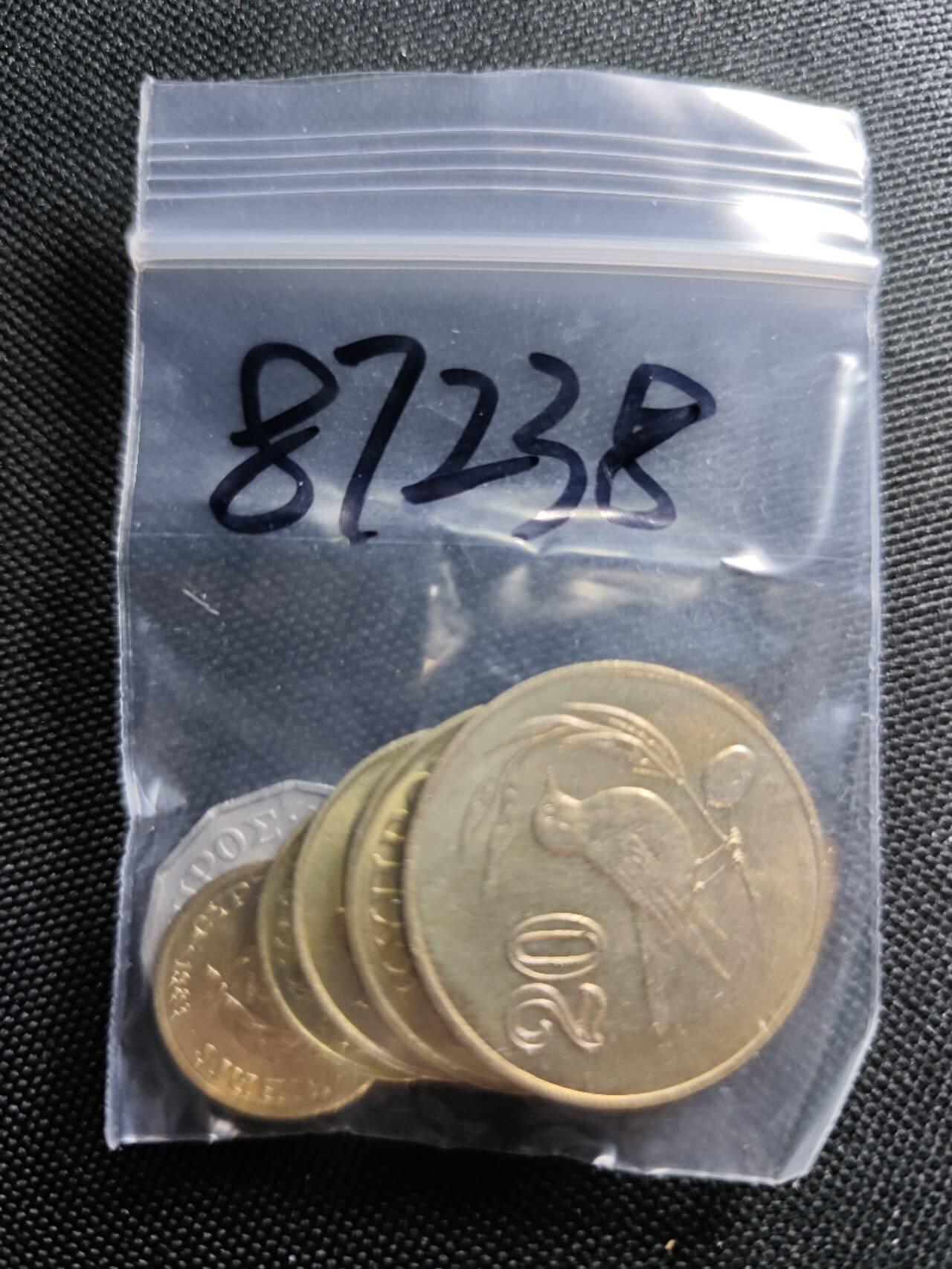 KK钱币收藏小铺  第387期  2月预留时间 周末发货  塞浦路斯套币 好品