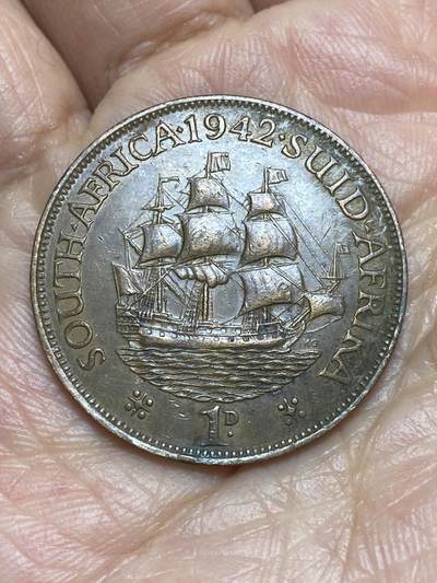 2026年第五场(总第一百七十四场）外国好品散币场(免佣金) - 英属南非1942年1便士(乔治六世第一版)