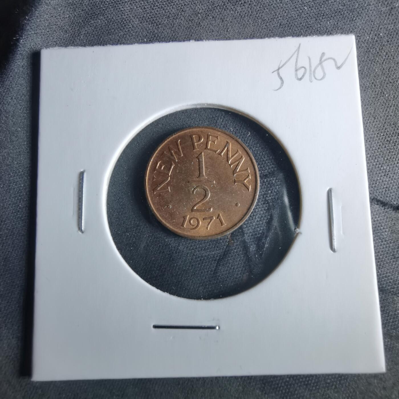 沼泽如烟--第956场 根西1971年半便士