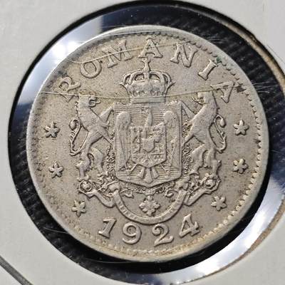 KK钱币收藏小铺  第399期  百期特拍（四拍之三）2月预留时间 周末发货 -  1924罗马尼亚1列伊