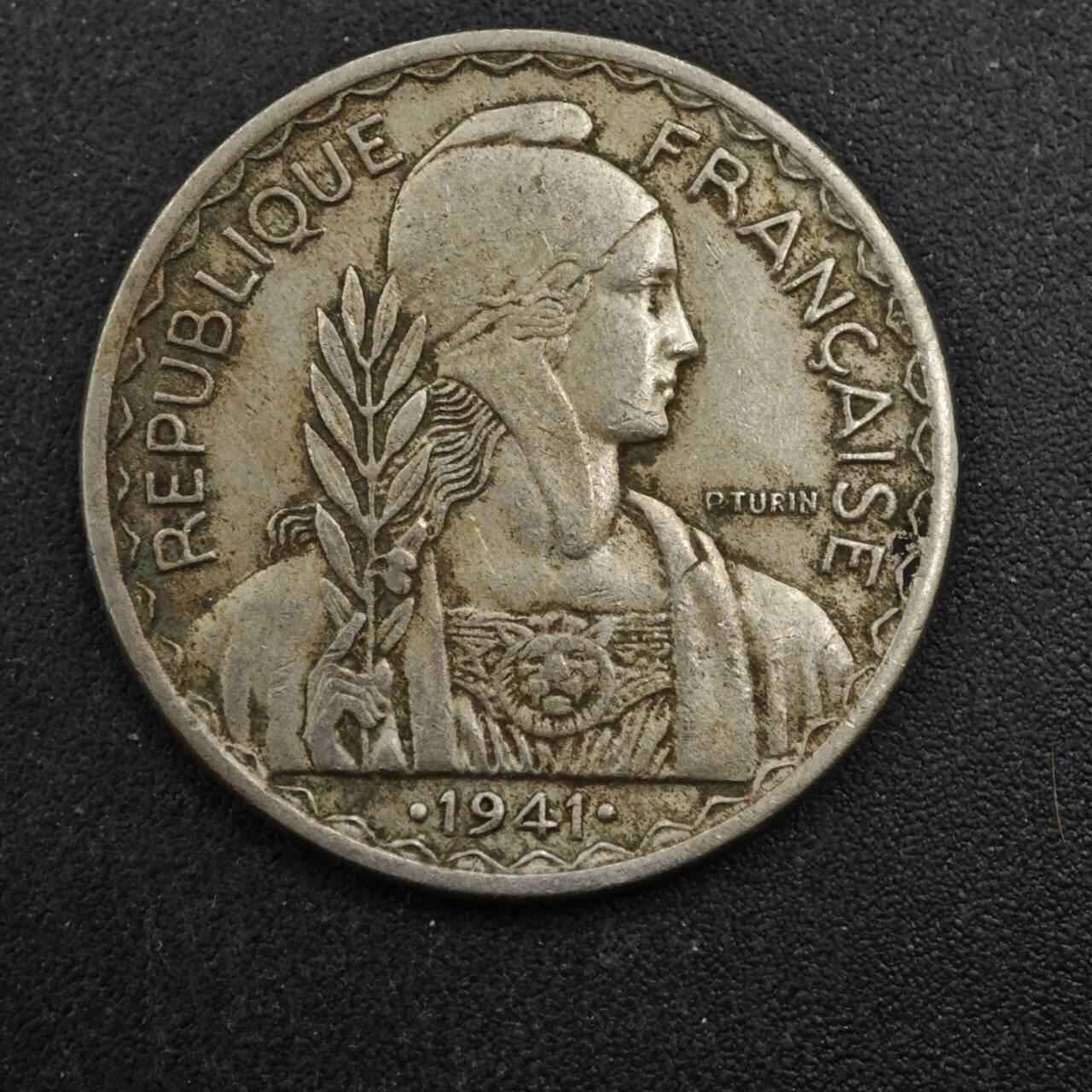 【淘币小摊】实时拍第八百四十三拍   散币场   满百包邮可预留二周 每周一统一发货   法属印支1941年20分镍币