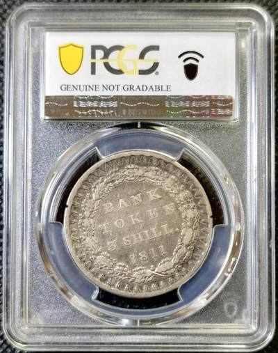 甄臻铺-世界币章拍卖（第46期）送拍享返佣金等优惠多多（1月10日精品场，敬请期待） PCGS-F 英国1811年乔治三世英格兰银行3先令银币，包浆不错，很好玩的分数