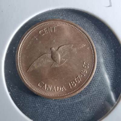 沼泽如烟--第956场 - 加拿大1967年一分纪念币