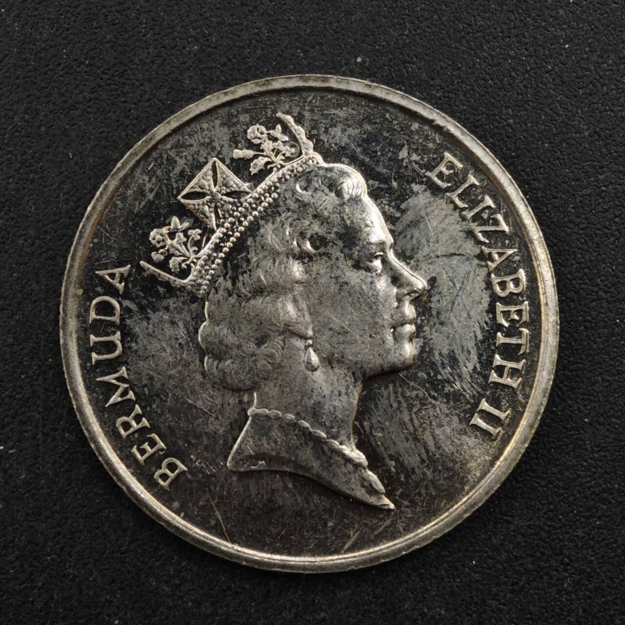 【淘币小摊】实时拍第八百四十三拍   散币场   满百包邮可预留二周 每周一统一发货   百慕大1988年25分