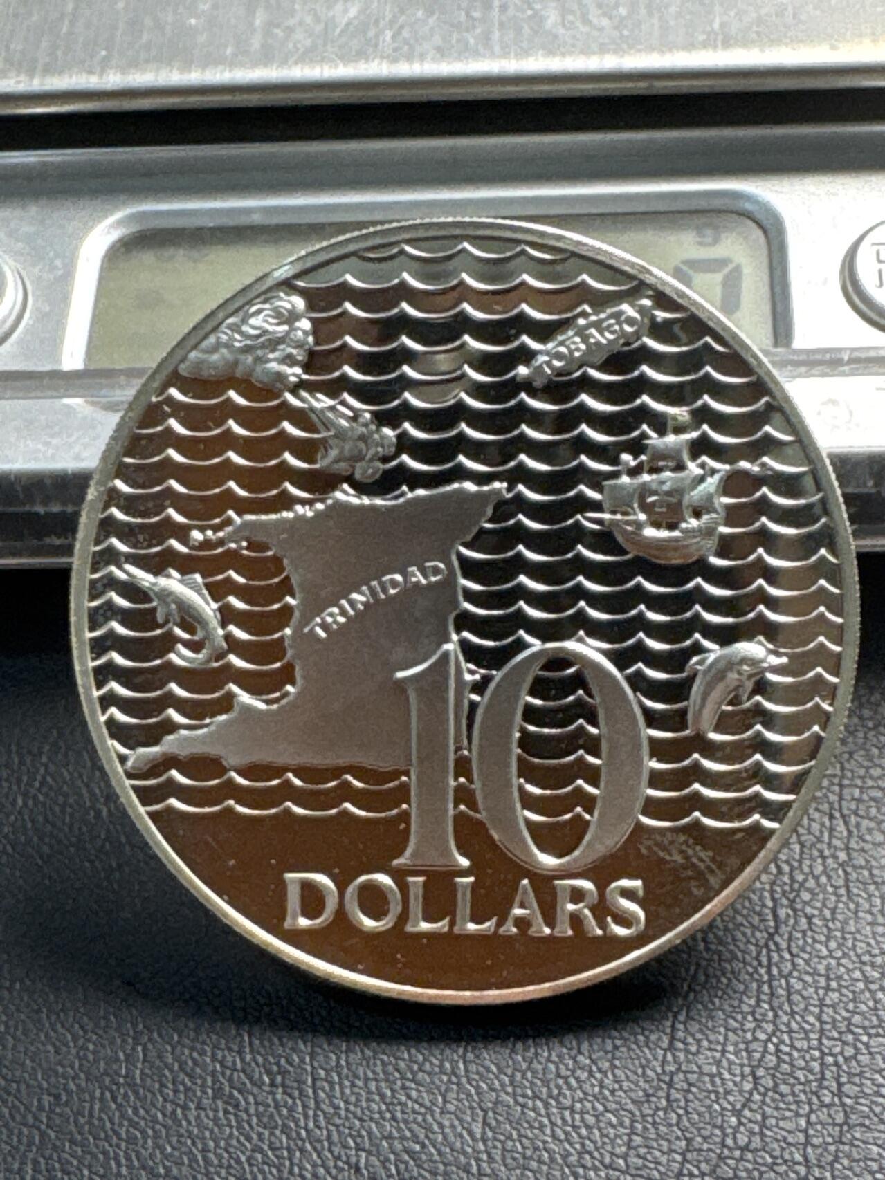 ❤️【币观天下】❤️ 第338期钱币拍卖- 2026.1.9周五晚上6点半场-长期征集拍品 特立尼达和多巴哥1972年大银币34.7克