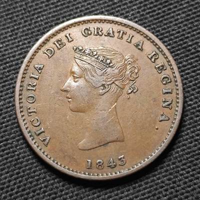 KK钱币收藏小铺  第399期  百期特拍（四拍之三）2月预留时间 周末发货 - 1843年加拿大新布伦斯维克1/2便士代用币 通货好品