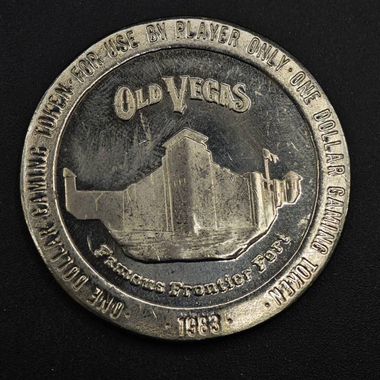 【淘币小摊】实时拍第八百四十三拍   散币场   满百包邮可预留二周 每周一统一发货   美国1983年老维加斯一美元代币