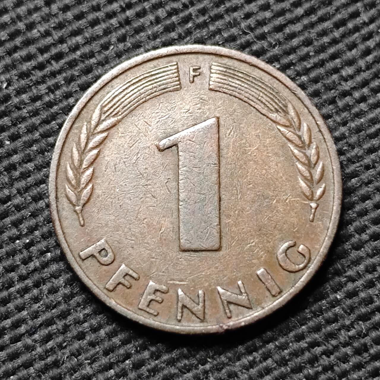 KK钱币收藏小铺  第399期  百期特拍（四拍之三）2月预留时间 周末发货  1948西德1芬尼 首年稀少年份F版