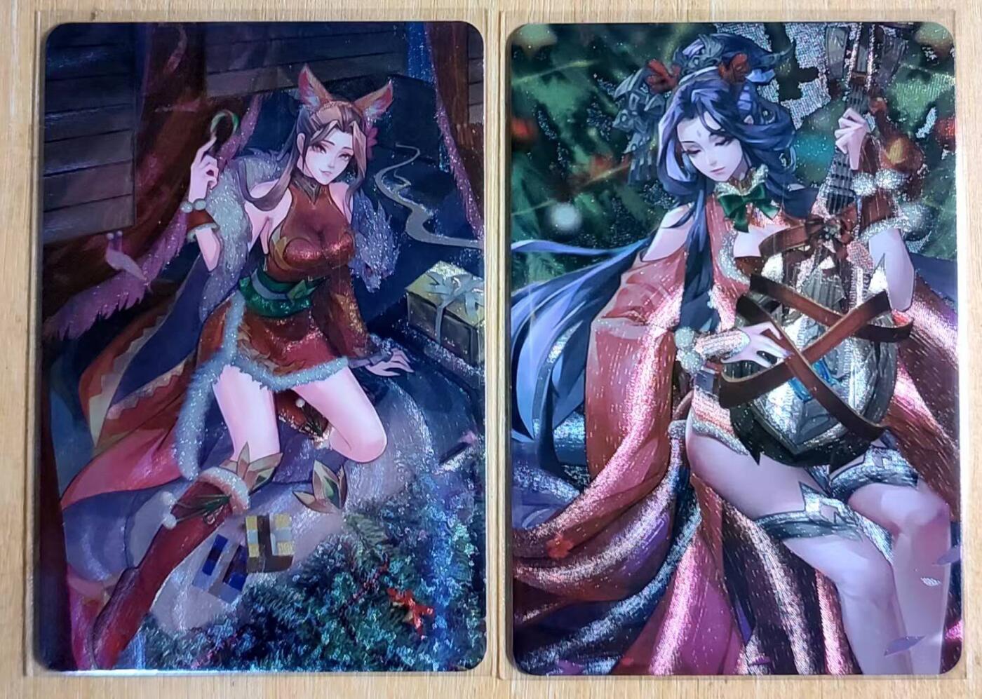 满200包邮！龙虎卡牌-七一场（满200元包邮，无佣金，每周六结拍，欢迎送拍） 粗闪2张 江东 圣诞特卡 李师师&潘金莲