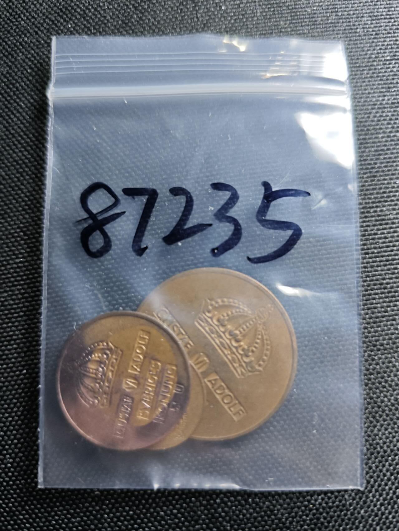 KK钱币收藏小铺  第387期  2月预留时间 周末发货  瑞典大小面值铜币一组