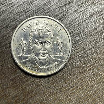 【铜匠收藏】★第135场★散币场，不寄存！！无佣金，30包邮。不满30元，支付5元运费。《接受代拍 代送NGC评级》 - 1996 英格兰足球明星 普拉特 纪念章