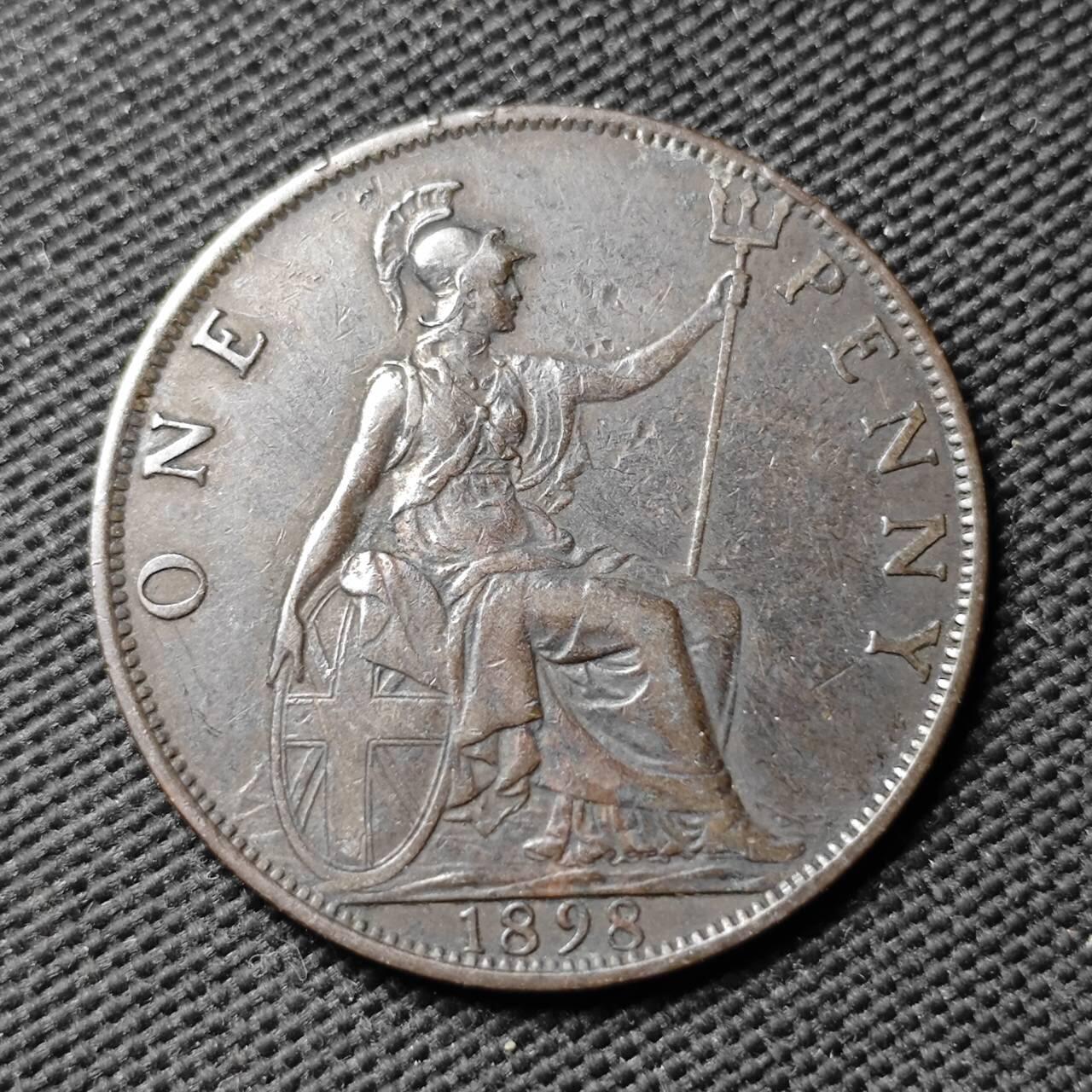 KK钱币收藏小铺  第399期  百期特拍（四拍之三）2月预留时间 周末发货  1898香港维多利亚女王1便士铜币