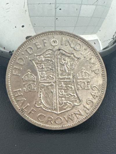 ❤️【币观天下】❤️ 第338期钱币拍卖- 2026.1.9周五晚上6点半场-长期征集拍品 - 英国1942年半克朗14.13克500银