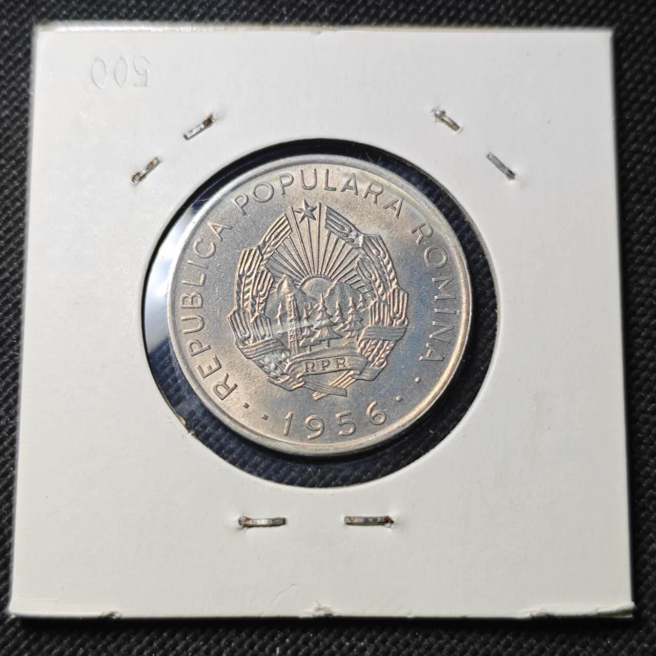 KK钱币收藏小铺  第399期  百期特拍（四拍之三）2月预留时间 周末发货  1956罗马尼亚50巴尼 好品