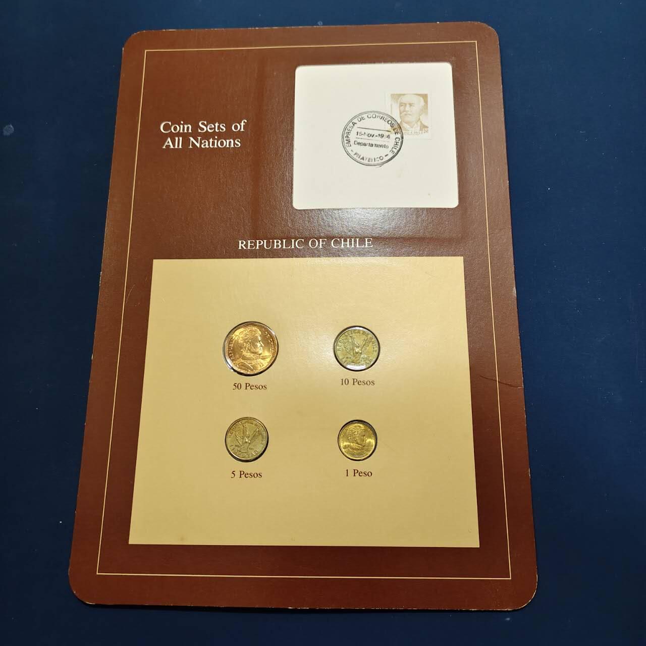 【全场包邮】纯粹捡漏拍492场【封装套币专场】-注意佣金 【富兰克林·世界各国硬币系列邮币卡】智利共和国2