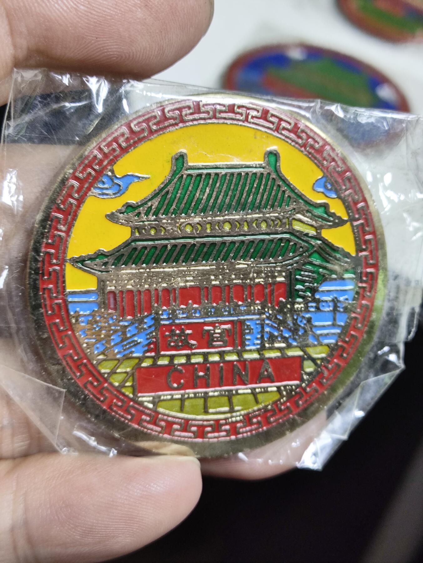 浓郁中国风景泰蓝冰箱贴