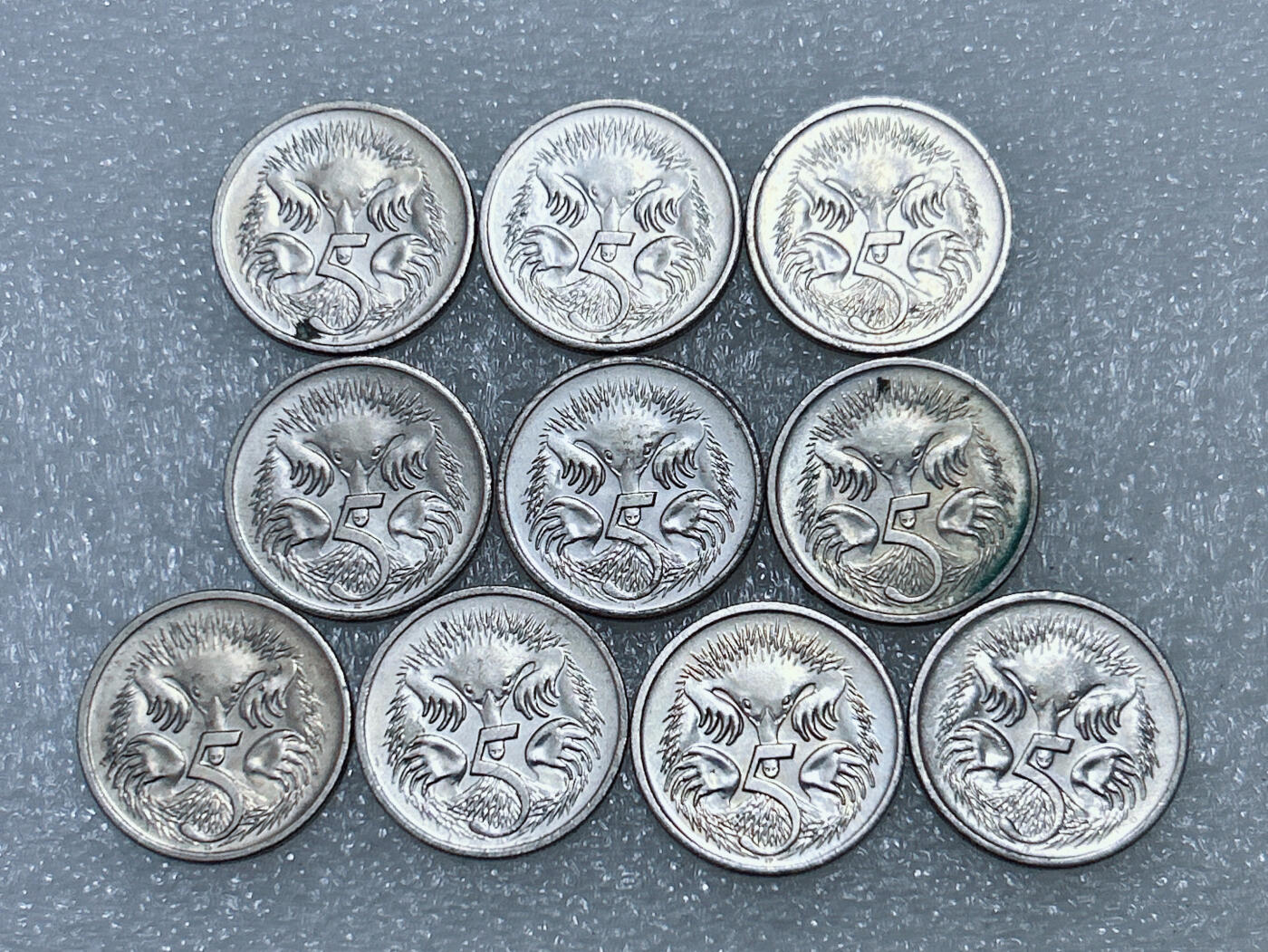 第一海外回流一元起拍收藏 散集专场  第288期 澳大利亚5分硬币 10枚 老年女王版 带光品