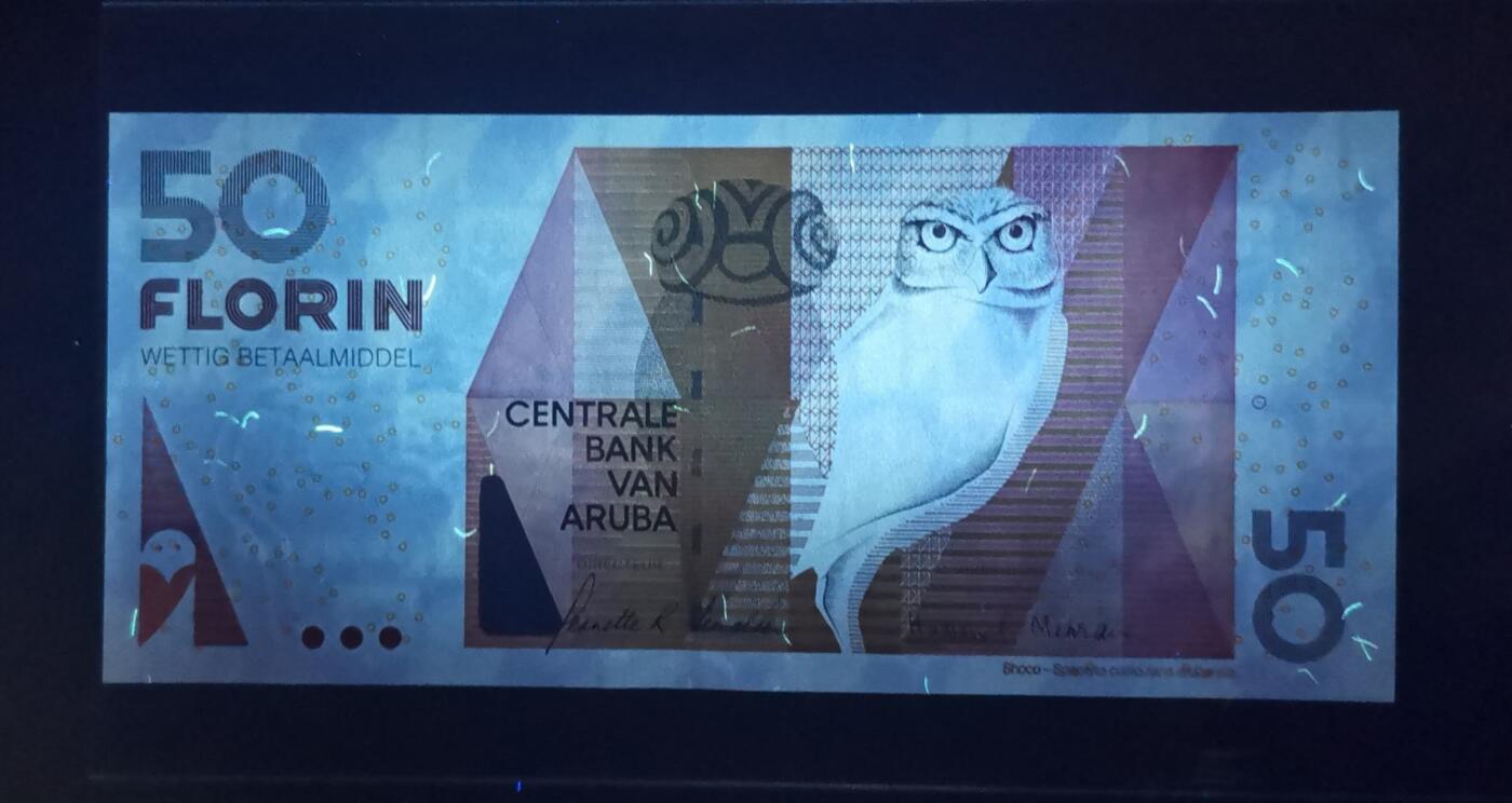 《艾美收藏》第228期-1.11周日外币精品 阿鲁巴岛2008年50福林UNC长号段无4 猫头鹰