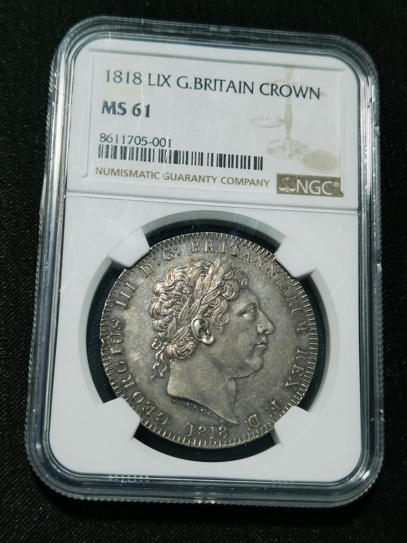 天下钱庄专场欢迎参拍 NGC MS61 英国乔三马剑银币