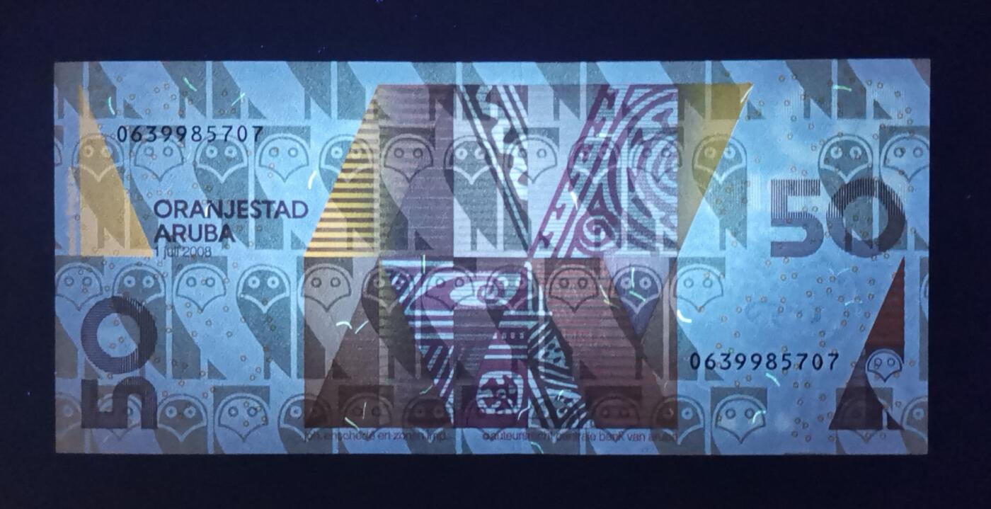《艾美收藏》第228期-1.11周日外币精品 阿鲁巴岛2008年50福林UNC长号段无4 猫头鹰