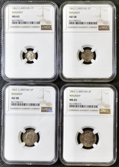 “甄选寰宇 · 臻藏岁华”新年精品场（直播拍卖）-甄臻铺-世界币章拍卖（第47期）送拍享返佣金等优惠多多 - NGC-MS65-AU58 1862年维多利亚小维洗脚币，宗教产物，绒布包浆，两个58明显低评，性价比极高