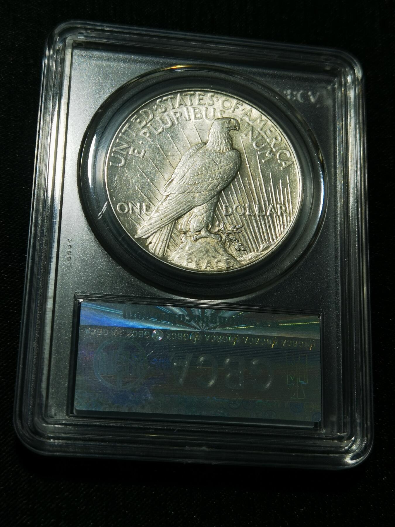 天下钱庄专场欢迎参拍 公博评级MS64美国和平鸽一美元银币