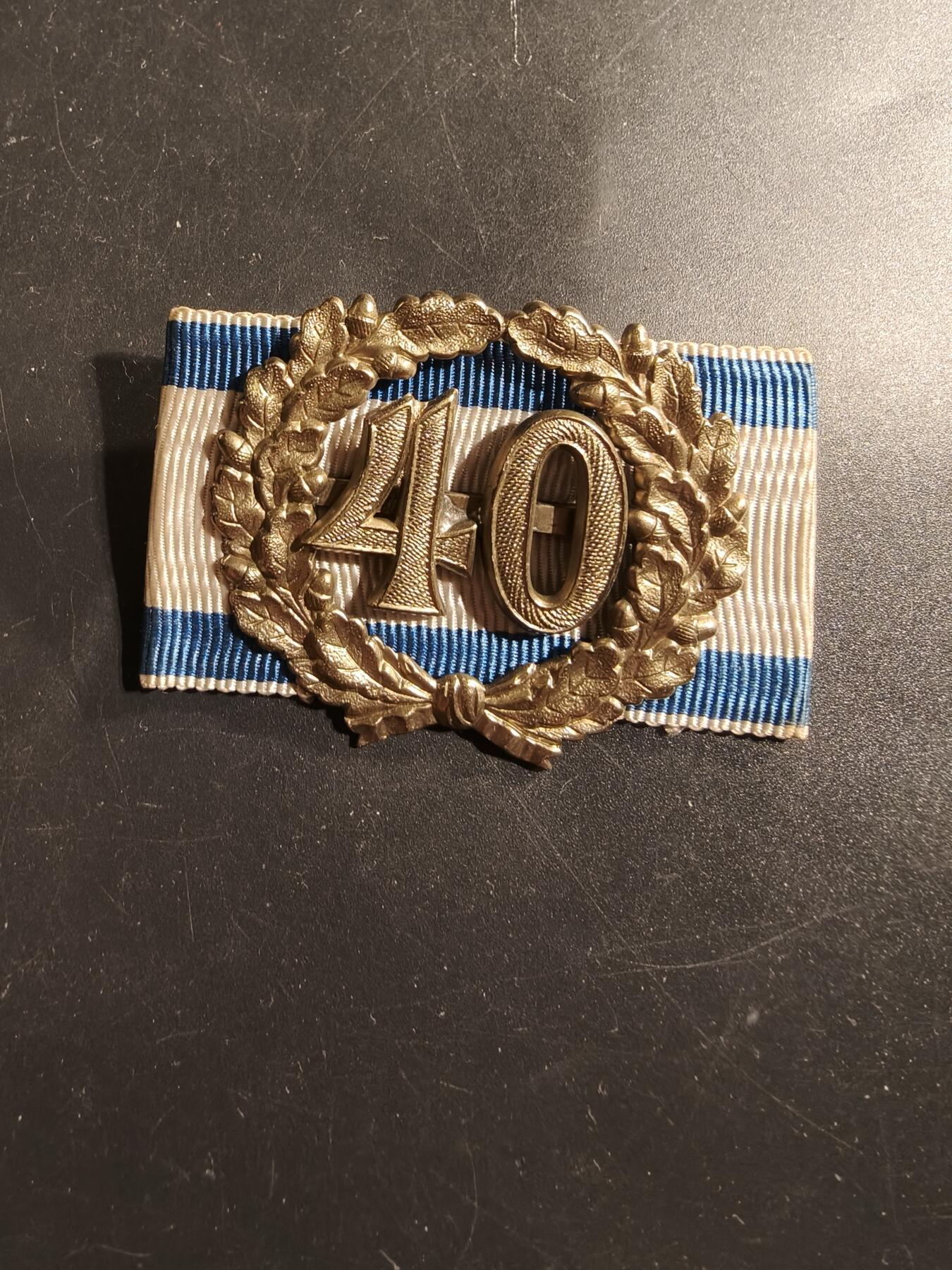 老王徽章第175期 德国巴伐利亚州老兵协会40年忠诚服务证章