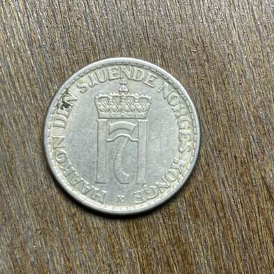 【铜匠收藏】★第137场★散币场。不寄存，30包邮。不满30元，支付5元运费。《接受代拍 代送NGC评级》 - 2【无寄存】1957 挪威 7字 1克朗 镍币