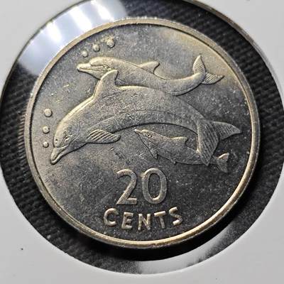 KK钱币收藏小铺  第399期  百期特拍（四拍之三）2月预留时间 周末发货 -  1979基里巴斯20分 好品