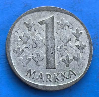 外国优质银币非洲美洲币，周六九点倒数截拍，满百包邮，持续收拍 - 芬兰1965 年 1 马克银币纯银价40元，币面饰芬兰国兽狮子与本土植物纹样，承载芬兰文化标识，流通包浆独特，兼具北欧货币史价值与地域钱币收藏属性