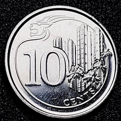 泉币菌-第167场- 精品福利场 - 2013年 新加坡10分硬币 建筑 18.5mm