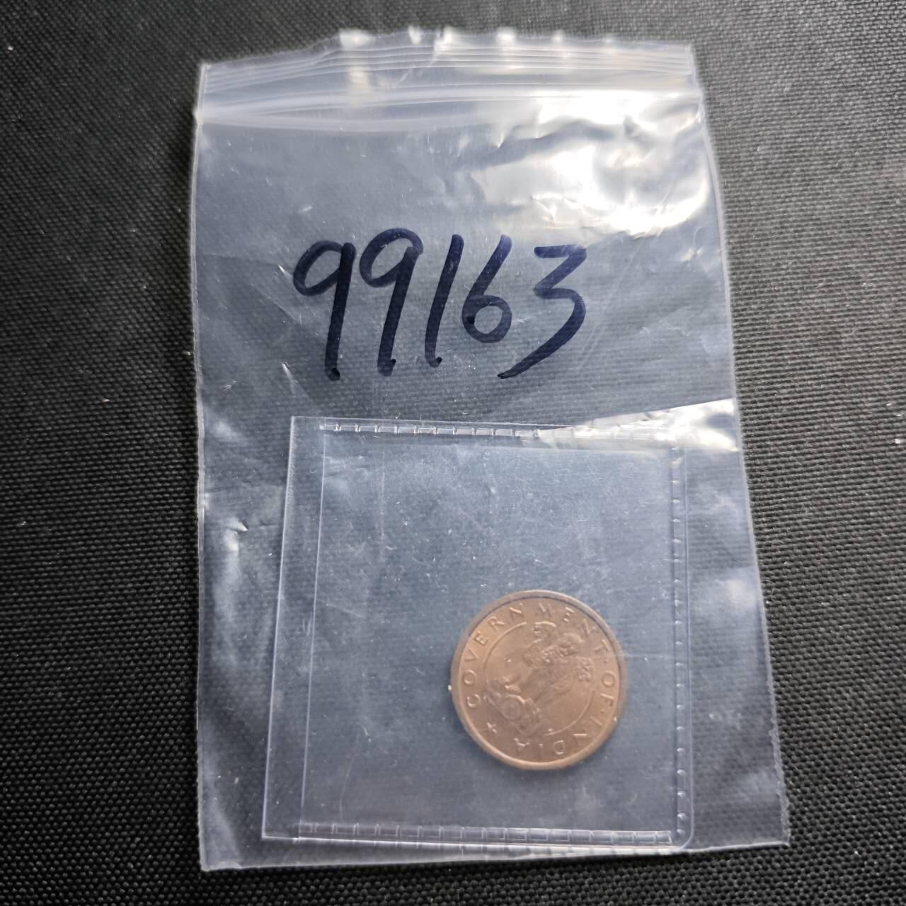 KK钱币收藏小铺  第399期  百期特拍（四拍之三）2月预留时间 周末发货  1954印度1派沙铜币 好品小马!