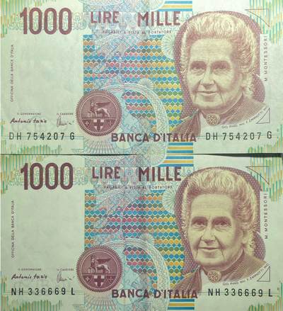 回流20260108 - 意大利1000里拉 玛丽亚·蒙台梭利 世界著名的教育家 创立"蒙台梭利教育法"