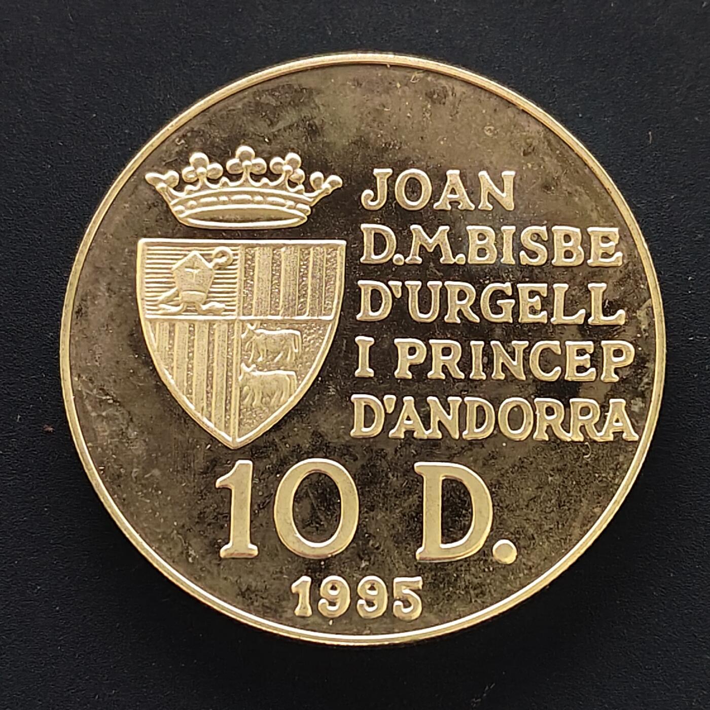 【全场包邮】纯粹捡漏拍493场 安道尔1995年10第纳尔FAO组织五十周年精制克朗型纪念银币【38.7毫米31.1克，纯银价约518元（按18元银价折算）】