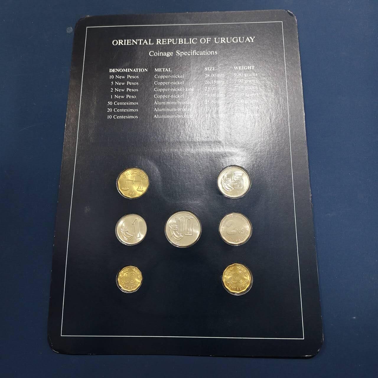 【全场包邮】纯粹捡漏拍492场【封装套币专场】-注意佣金 【富兰克林·世界各国硬币系列邮币卡】乌拉圭共和国2