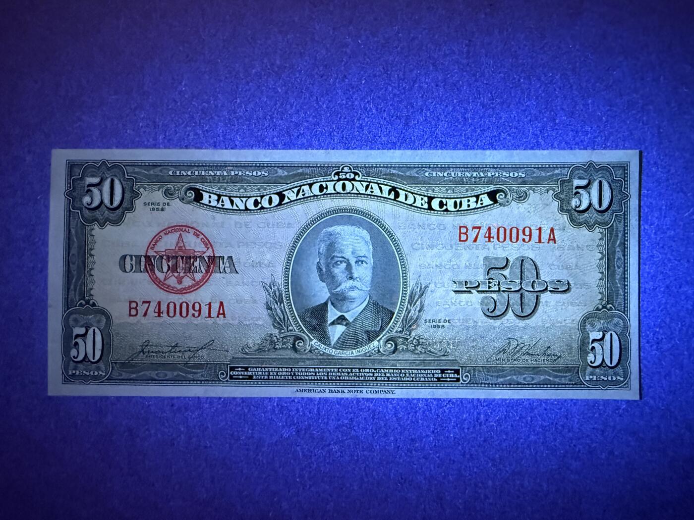 《艾美收藏》第228期-1.11周日外币精品 古巴50元 UNC 1958年早期版本