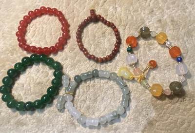 【旋风钱币】1月10日19:00准时开拍 精美欧洲币章、银币银章、第三帝国钱币等 全场包邮！ - 5条精美手串一起  第一组 如需细节图请联系