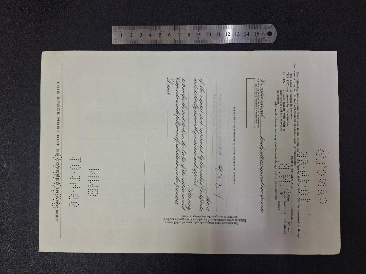 西秦中古拍卖第七十二期 美国罗克韦尔公司股票