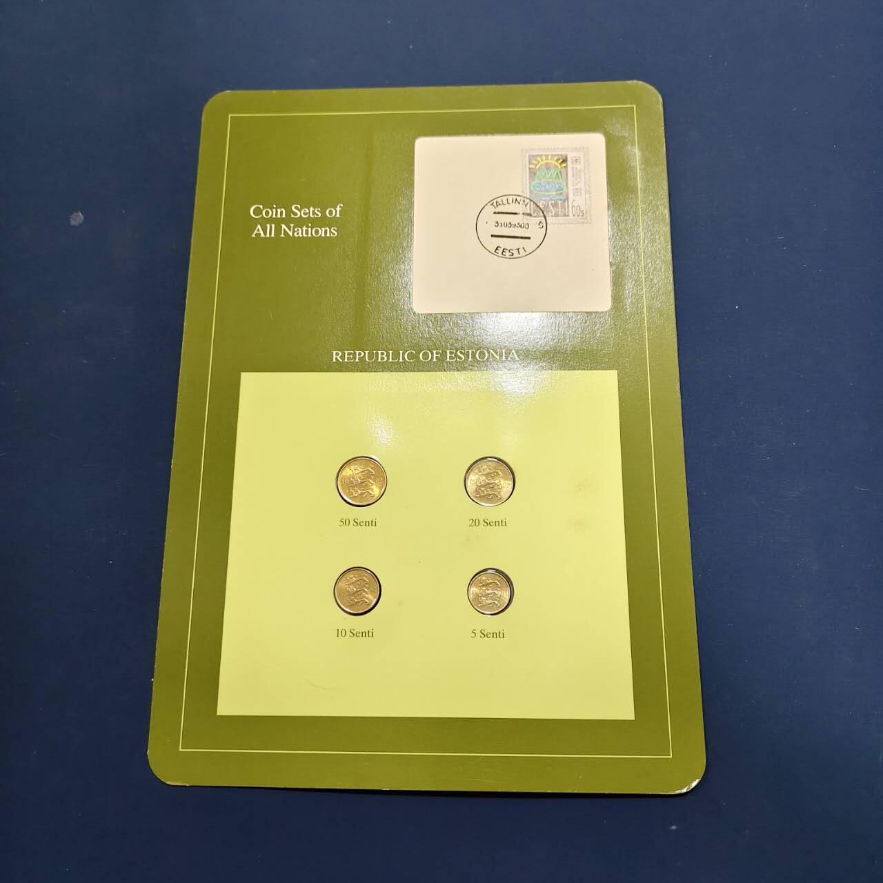【全场包邮】纯粹捡漏拍492场【封装套币专场】-注意佣金 【富兰克林·世界各国硬币系列邮币卡】爱沙尼亚共和国