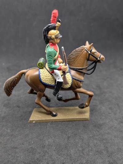 凯旋世界勋赏（第21期冬季大拍）（欢迎送拍）（对拍品有疑问请询问客服，不接受到手刀，出价默认拍品品相。请认真阅读拍卖规则！出价默认已认可！）（收到货请录制开箱视频，无视频概不处理问题。） - DelPrado品牌出品的拿破仑战争主题锡制骑兵兵人模型，具体为1805年奥斯特里茨战役中凯勒曼师的第五骠骑兵团军官