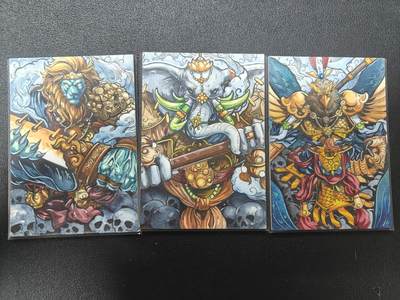 天玑星卡拍第159期《1.12周一截拍》持续收拍收评中 满赠卡需备注 - 【手绘卡】RUBICK 西游手绘 狮驼岭三妖 手绘卡