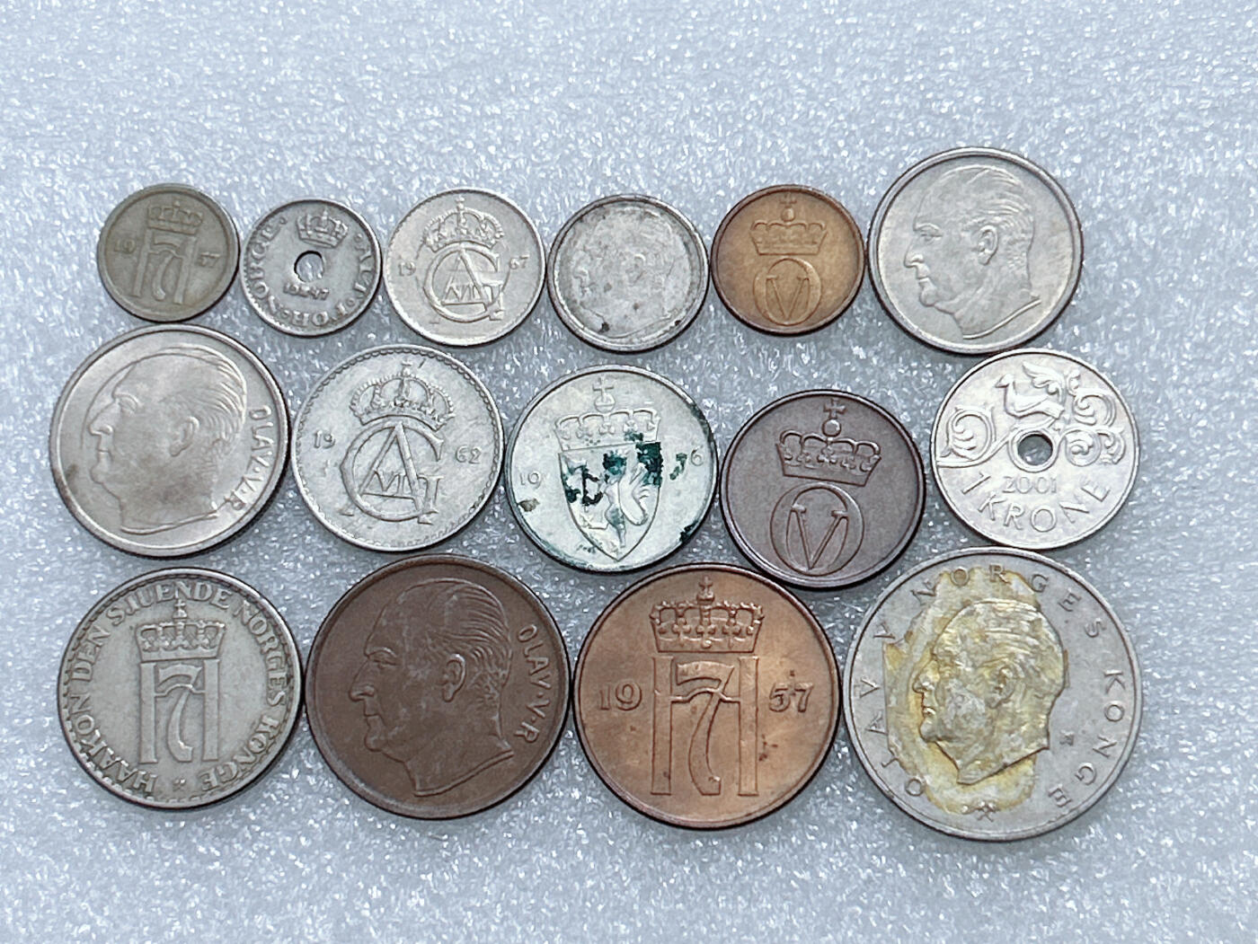 第一海外回流一元起拍收藏 散集专场  第288期 挪威硬币 15枚 无重复