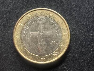 邮泉阁限时拍卖第三十九场 欧洲专场（硬币在国外。请付邮费6元。） - 塞浦路斯2008年1欧元